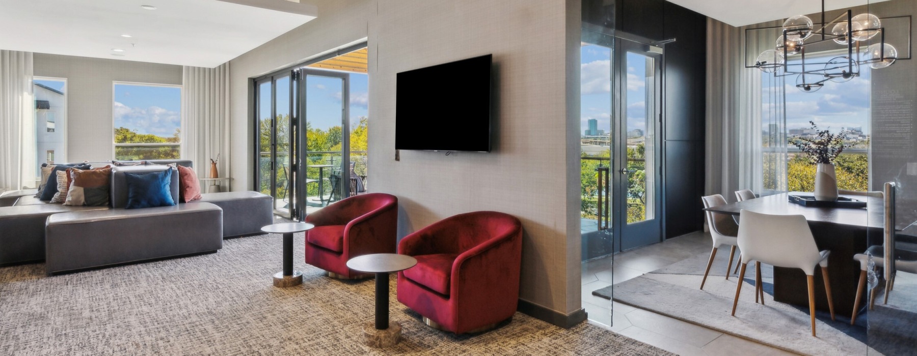 Resident deck with a view of Downtown Fort Worth