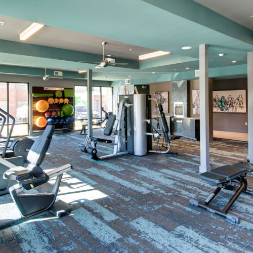 Fitness Center Fitness Center with machines and free weights