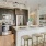 Kitchen with a large eat-in bar and ample cabinet space